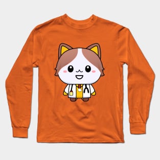 Kawaii Cat Doctor, Cute, Fun and on Call 24/7 Long Sleeve T-Shirt